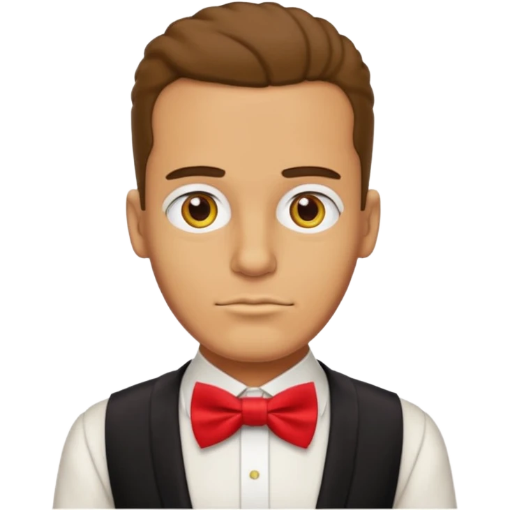 simpson guy, wearing egypt ancient custome, red bow tie emoji