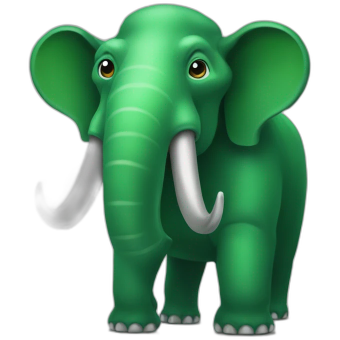 green mastodon mascot emoji