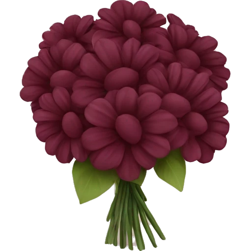 Bouquet of burgundy flowers emoji