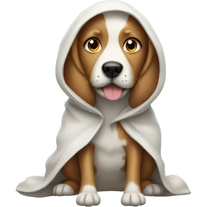 dog wearing hodie emoji