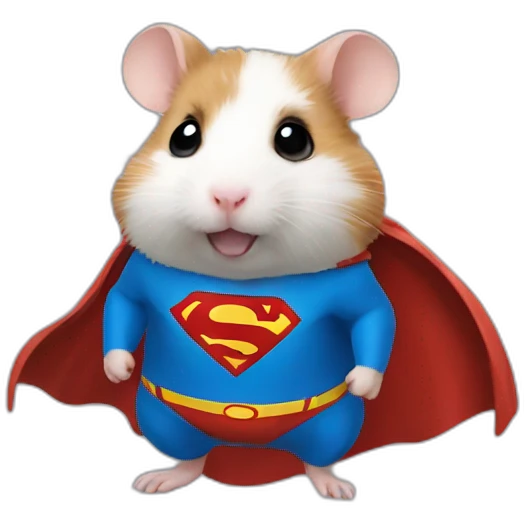 Superman hamster emoji