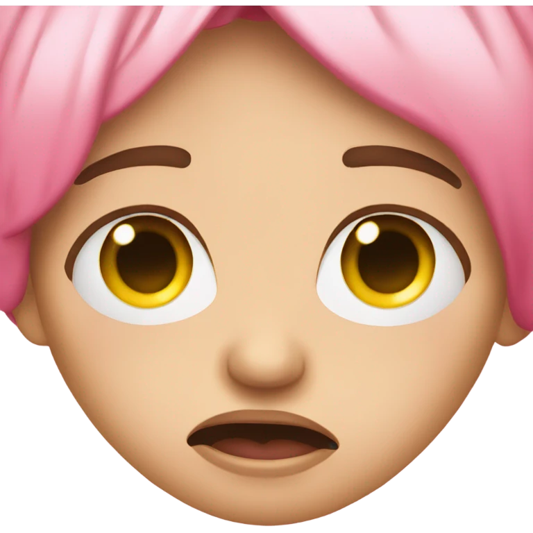 Crying sparkling pink tears emoji