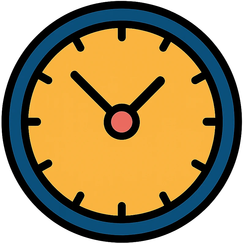 classic round clock showing time emoji