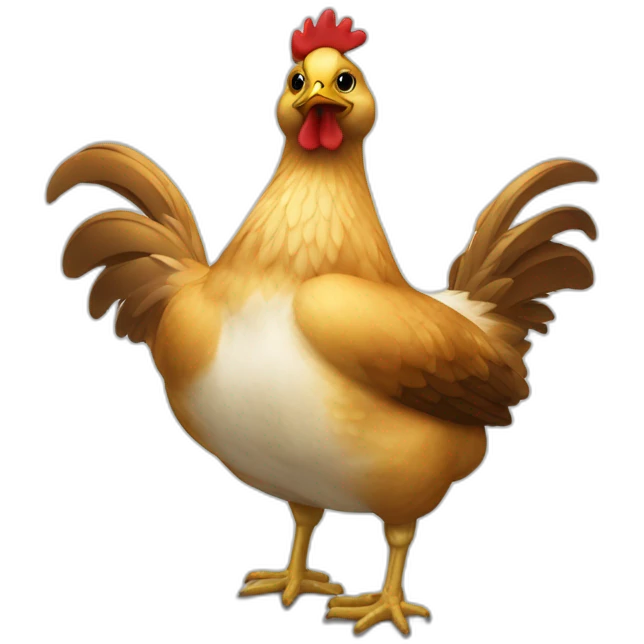 Une trotue sur un poussin emoji