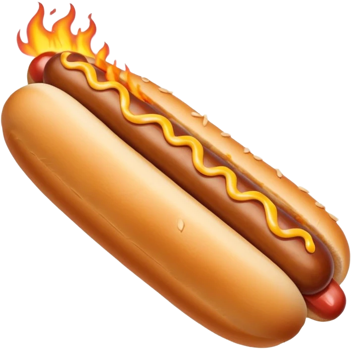 Hand Holding a Flaming Hotdog emoji