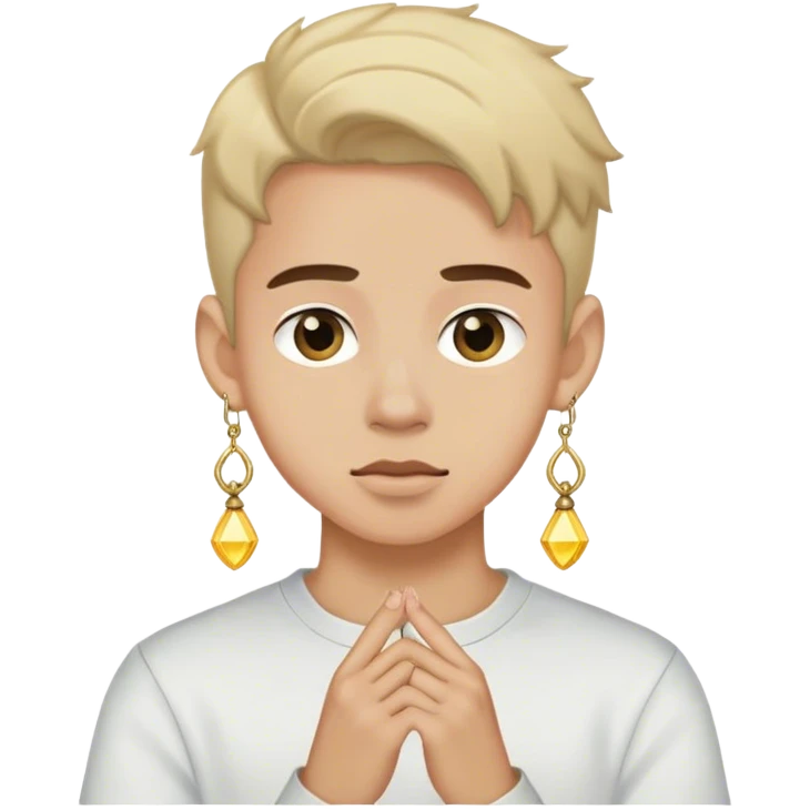 boy holding earrings meme emoji