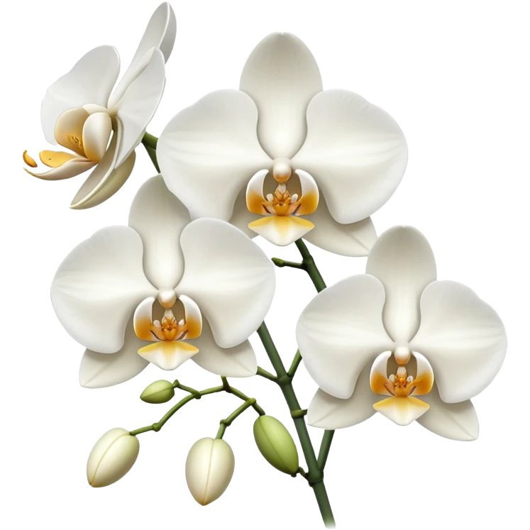 white orchids emoji