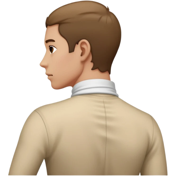 person with strain in the back of their neck. One hand holding the back of the neck emoji