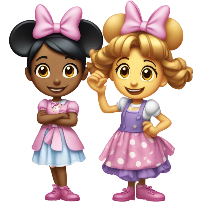 Minnie and daisy together as little girls emoji