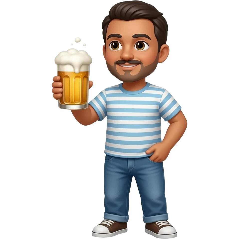Pochita qui bois une bière emoji