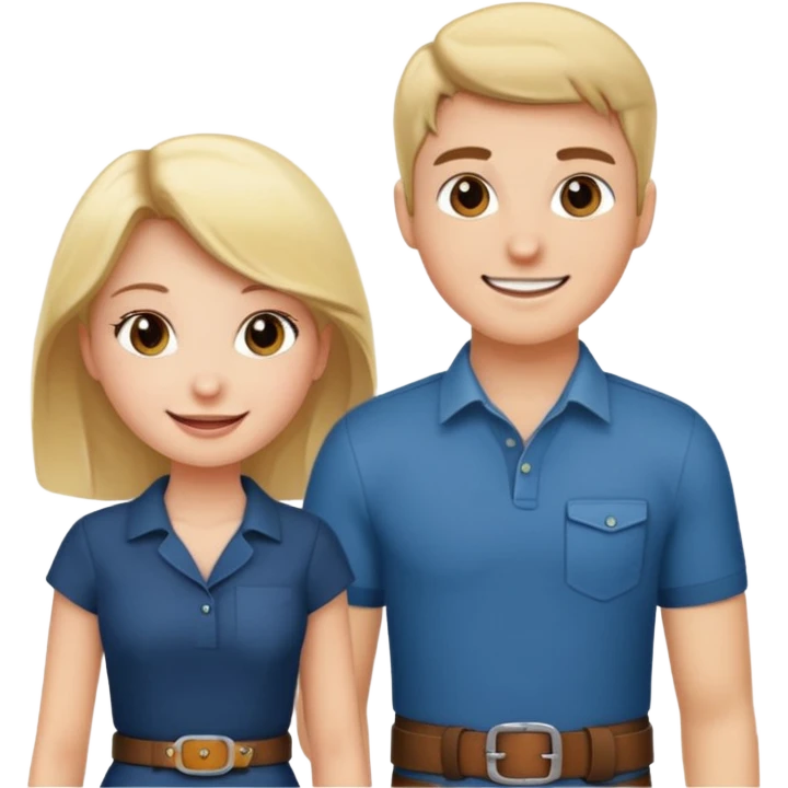 Girl belt over in front of the guy emoji