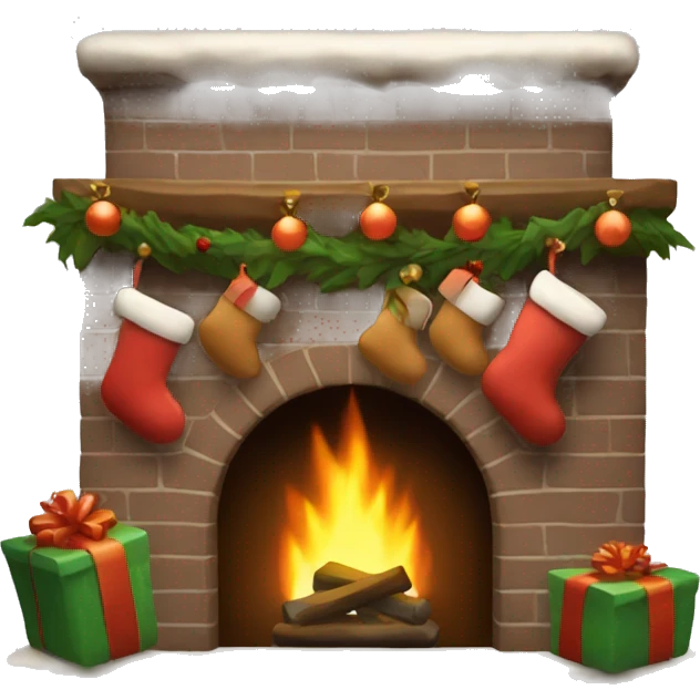 christmas fireplace emoji