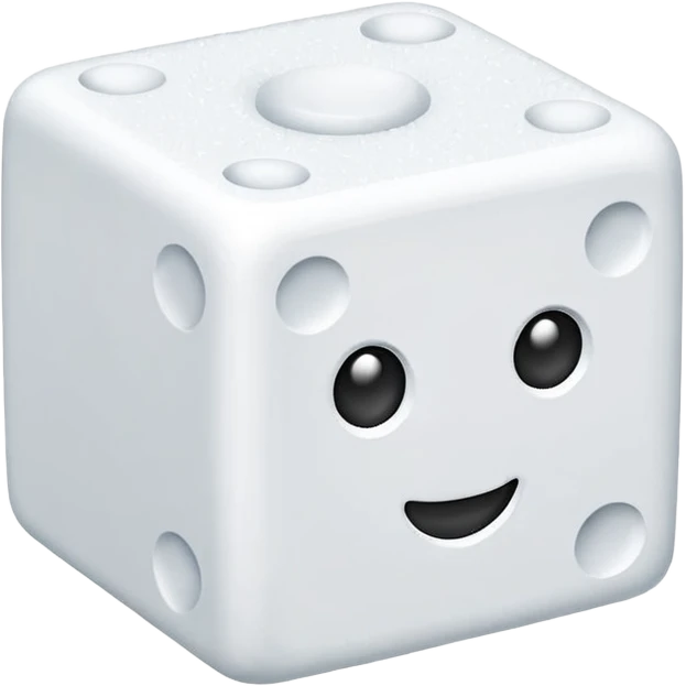 3d sugar cube emoji