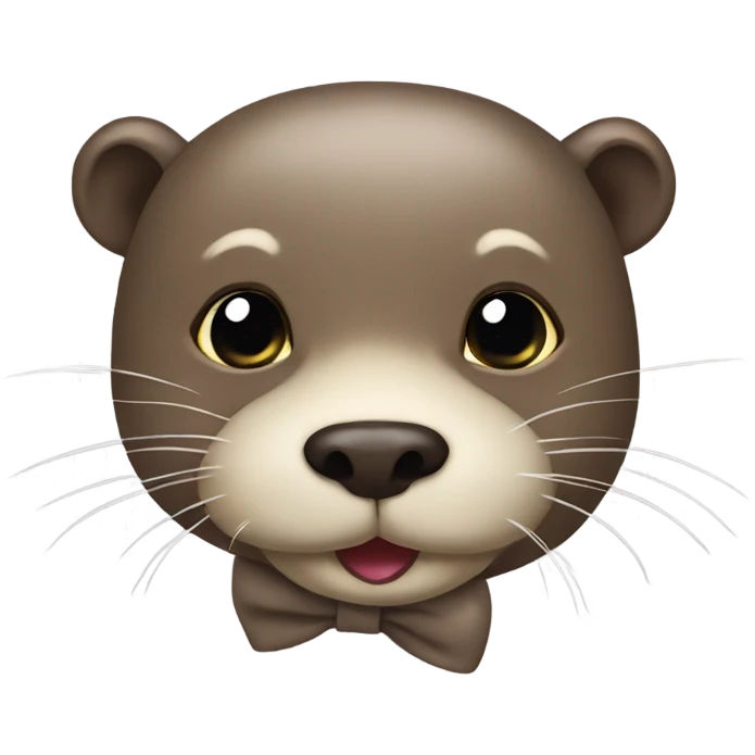 Otter with bow emoji