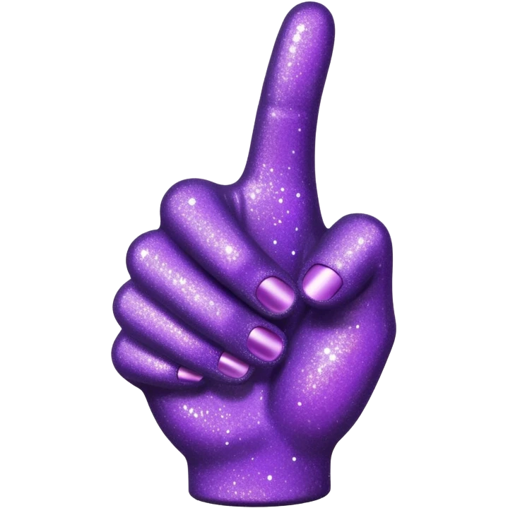 glitter purple hand thumbs up emoji