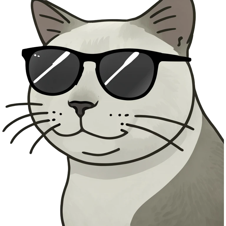 Cat with sunglasses emoji