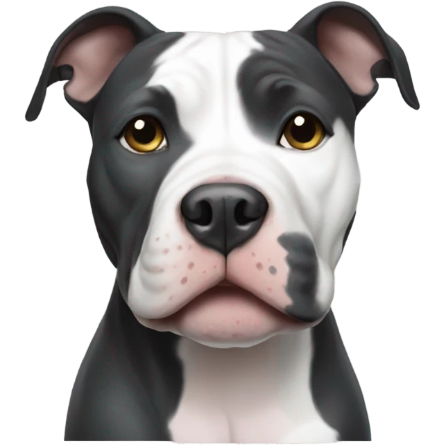 Black and white pitbull emoji