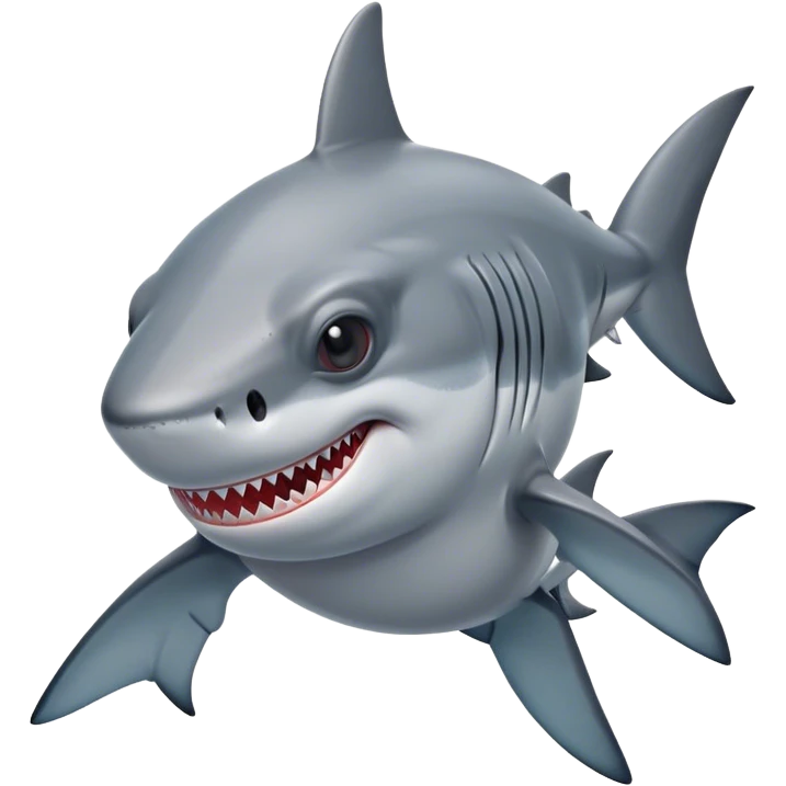 Bodybuilder shark emoji