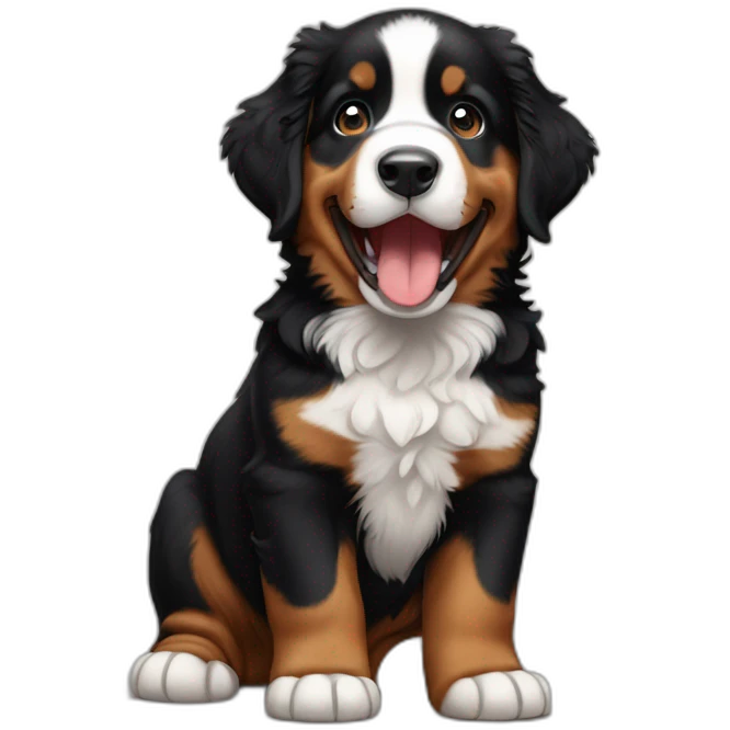 Bernese Mountain Dog Puppy Yawn emoji