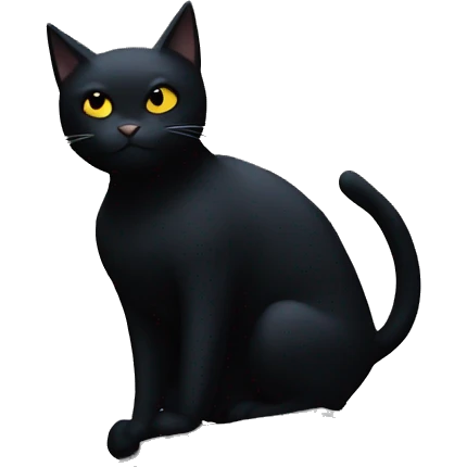 a dark black cat in a batman suit on a building emoji