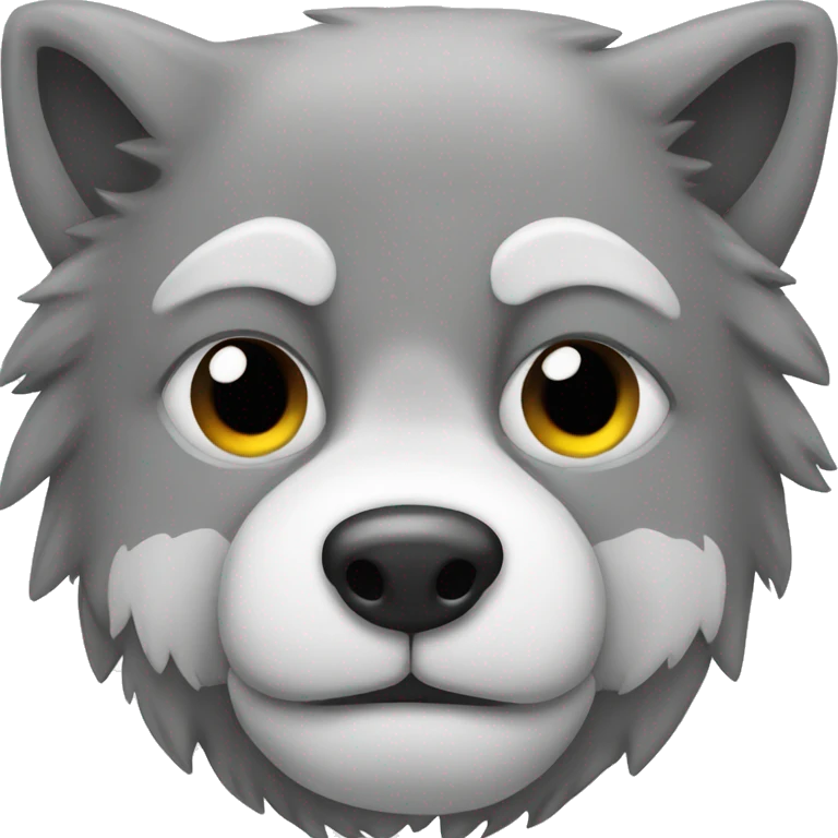 wolf with clouds and sleppy eyes emoji