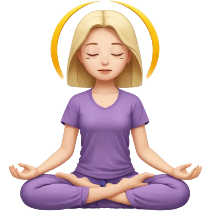 Девушка медитирует  emoji