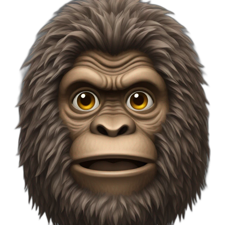 Hyperrealistic sasquatch emoji