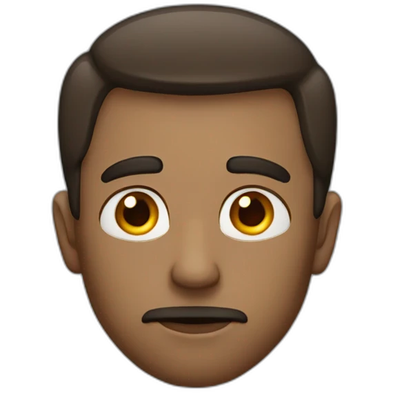 man with not focused eyes emoji