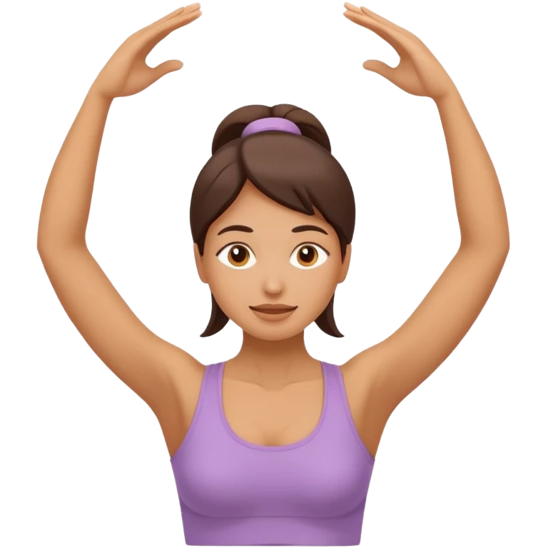 Minimal wellness-style emoji of a woman doing face yoga exercises, hands gently lifting and stretching facial muscles, calm and natural look, clear face yoga movement, simple and easy-to-understand icon, no beauty or medical elements

 emoji