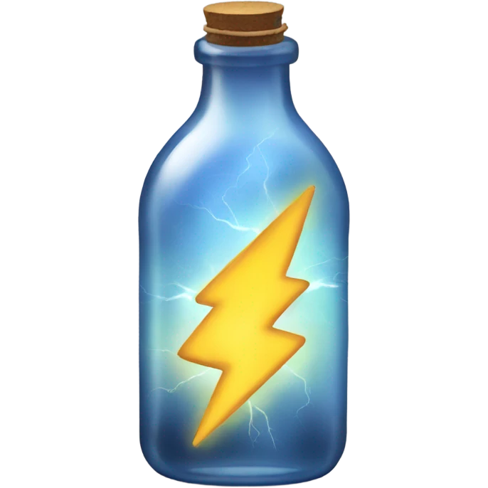 Lightning in a round bottle emoji