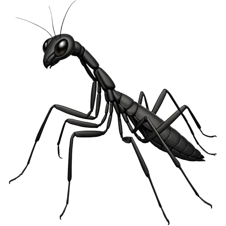 A black mantis emoji
