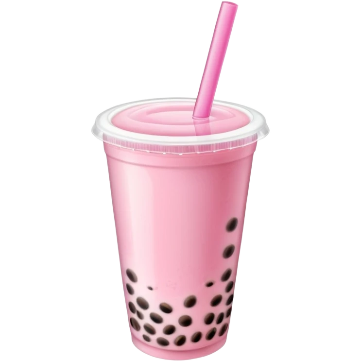 Pink bubble tea  emoji