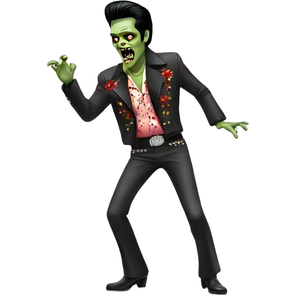elvis zombie dancing emoji