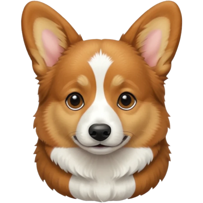 Black, brown, and white corgi emoji