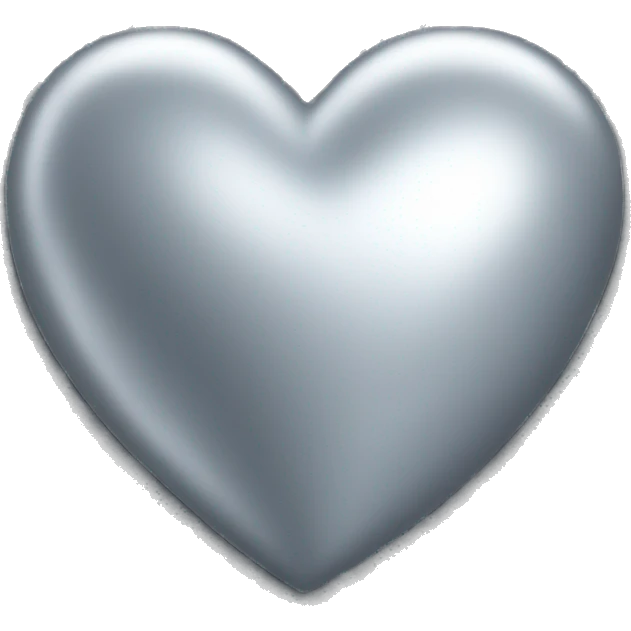 silver heart emoji