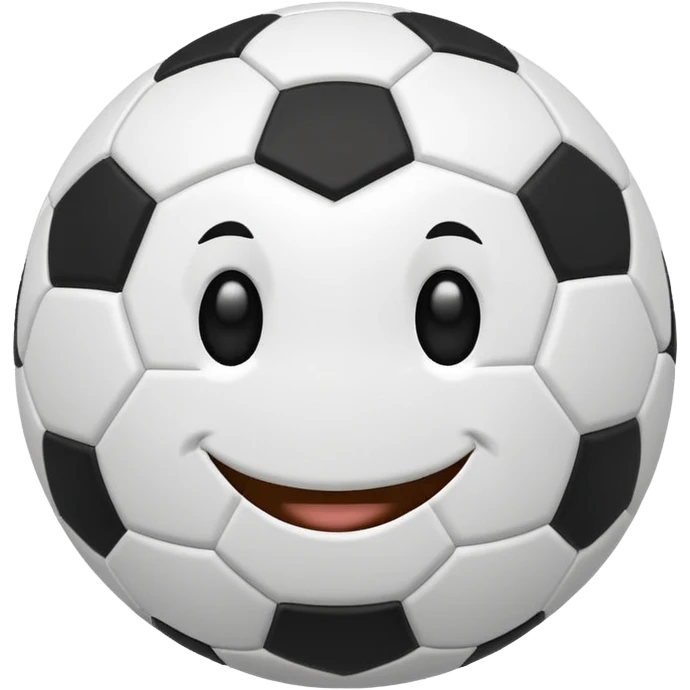 Soccer ball with a face ￼ emoji