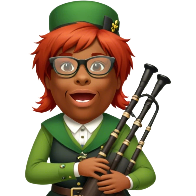 Green Bagpiper emoji