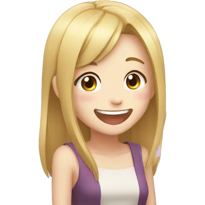Anime girl laughing  emoji