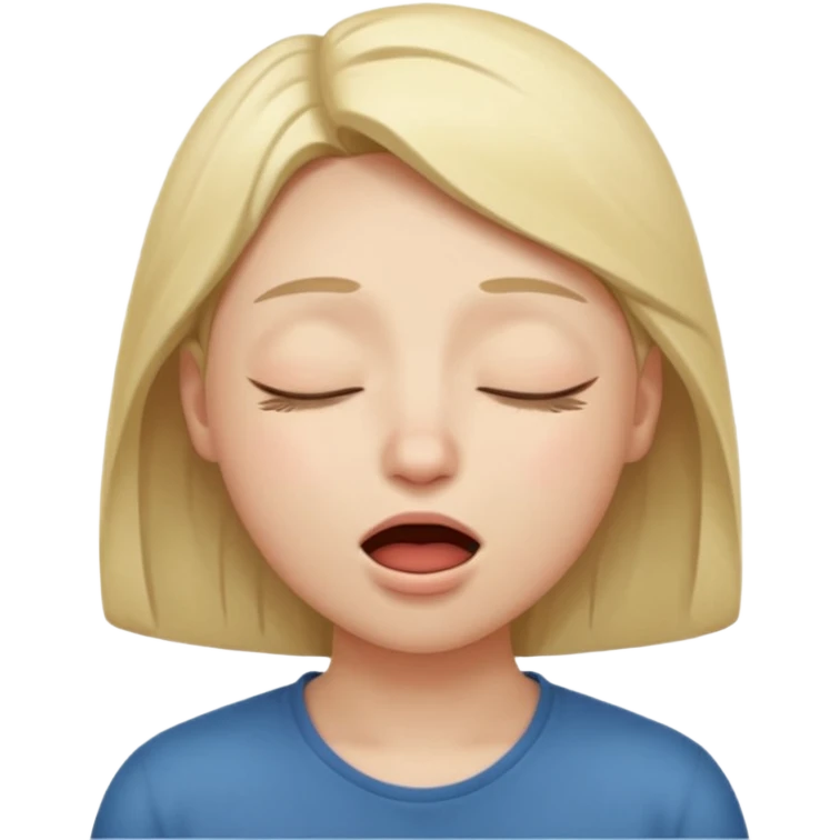 A person closed eyes with his mouth open emoji