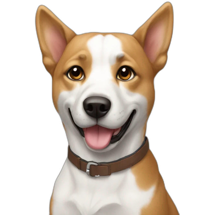Chat sur un chien emoji