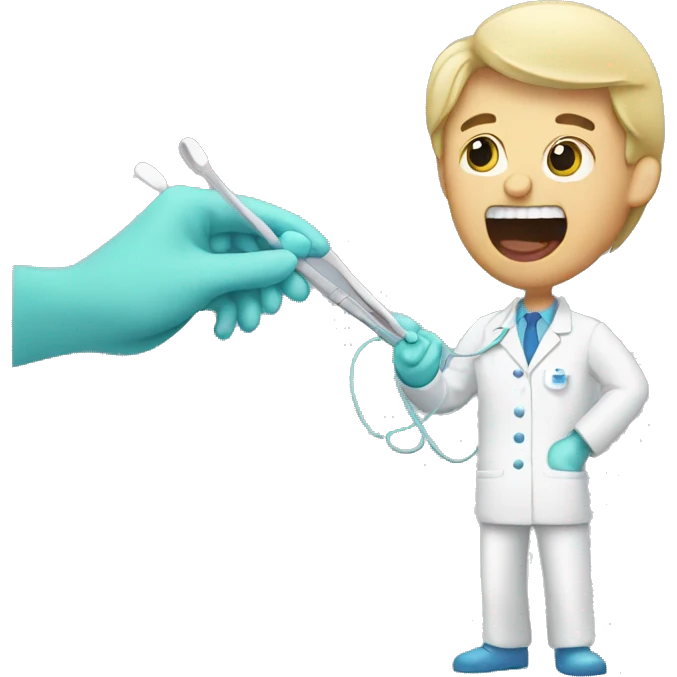 dentist flossing emoji