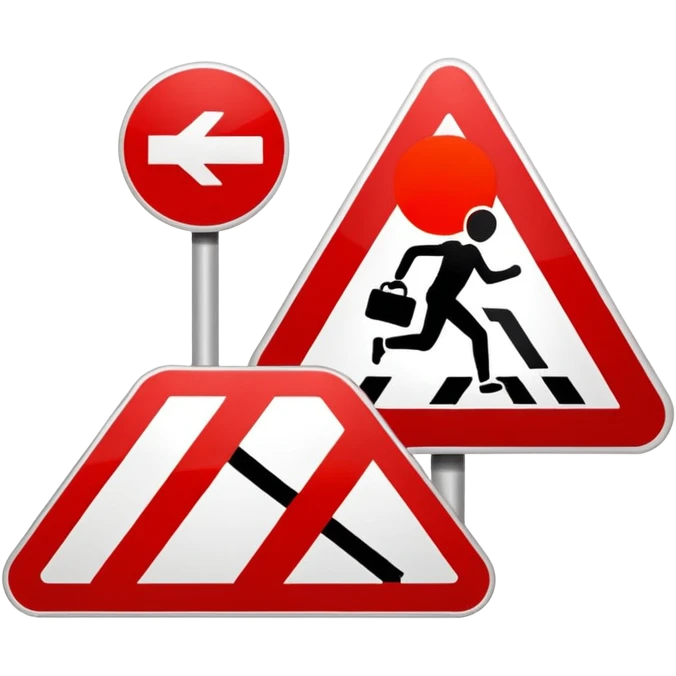 traffic sign style emoji, no running allowed emoji