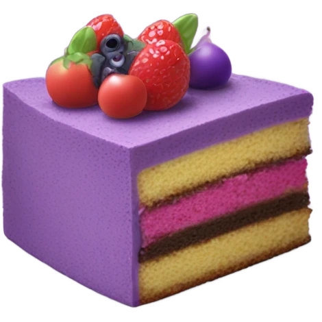 Purple slice of cake emoji