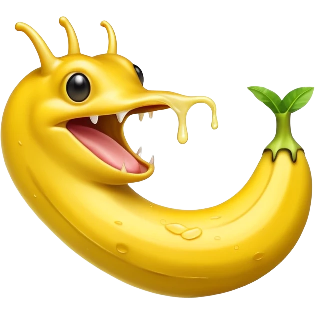 Banana slug that’s sassy with lip filler  emoji