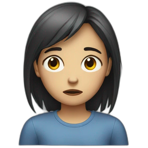 sad girl emoji