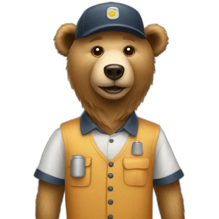 Bear painter uniform emoji