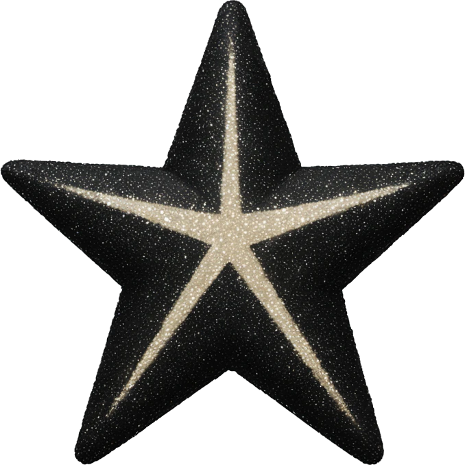 Black glittery star emoji