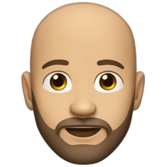 light-skinned-bearded-bald-browneyes-brownhair-buttoned-shirt emoji