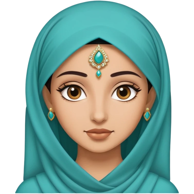 arab princess wearing teal emoji