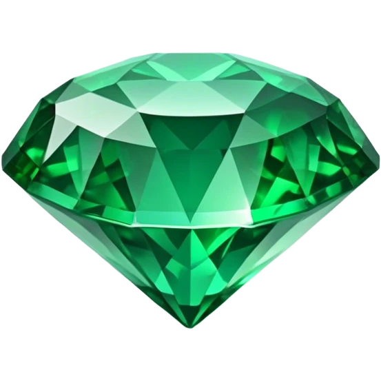 Cinematic Realistic Emerald Emoji, Deep and lush, with a vibrant green hue that catches light, creating a brilliant, sparkling effect across its polished surface. The facets of the gem catch the light in rich, deep reflections, radiating a sense of luxury and nature. Soft glowing outline, capturing the essence of natural beauty and timeless elegance in a vivid emerald. emoji